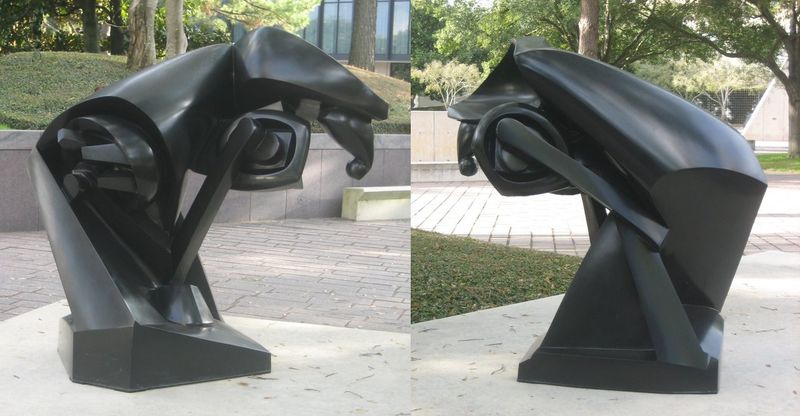 ملف:Two views of 'The Large Horse', a bronze sculpture by Raymond Duchamp-Villon, 1914, Museum of Fine Arts, Houston.JPG