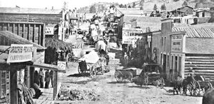 An 1865 photograph taken from today's S. Park Ave., looking east