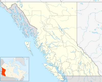 Location map Canada British Columbia