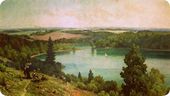 البحيرة الخضراء رسم تشيسلاڤ زناميروسكي، 145 x 250 سم، 1955