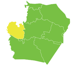 موقع ناحية الجرنية في محافظة الرقة.