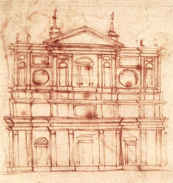 ملف:Michelangelo, Project for the façade of San Lorenzo, Florence.jpg