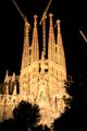 The Sagrada Família by night, Barcelona