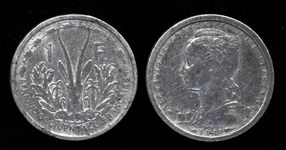 عملة معدنية فئة 1 فرنك أفريقي.
