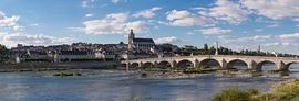 Panoramic view of Blois on the Loire River
