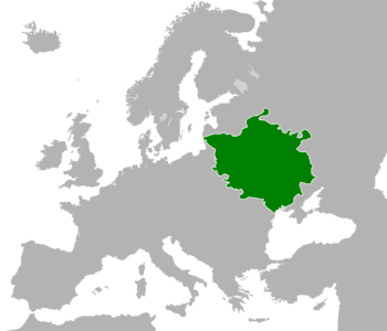 The Grand Duchy of Lithuania at the height of its power in the 15th century.