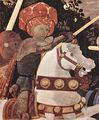 Vermilion has the property of darkening with time. The bridle of the horse in The Battle of San Romano by Paolo Uccello in the National Gallery in London has turned from red to dark brown.[6]
