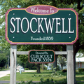 A sign welcomes visitors to Stockwell.