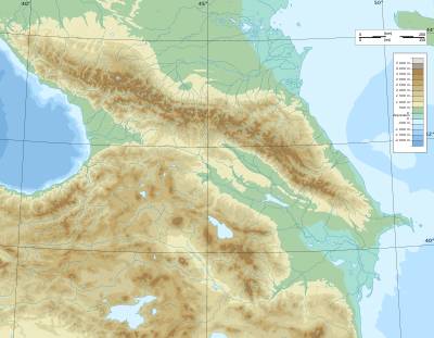 Location map Caucasus mountains