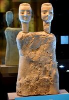 Two-headed statue from ʿAin Ghazal, Jordan Museum, Amman