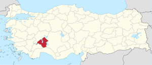 موقع محافظة اسپرطة في تركيا