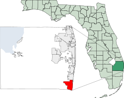 Location in Palm Beach County, Florida