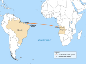 Map of South Atlantic Cable System route.svg