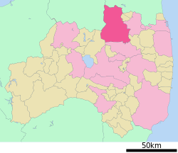 موقع فوكوشيما في محافظة فوكوشيما
