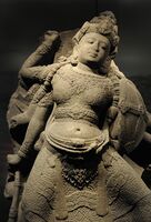 Batik motif on Durga Mahishasuramardini statue, Singhasari, 1275–1300
