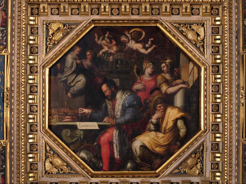ملف:Giorgio Vasari - Cosimo studies the taking of Siena - Google Art Project.jpg