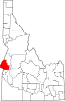 Map of Idaho highlighting واشنطن