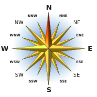 A compass rose