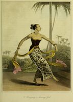 A Javanese ronggeng dancer, from The History of Java by Thomas Stamford Raffles (1817)