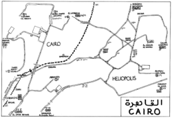 خريطة لترام القاهرة، 1996.