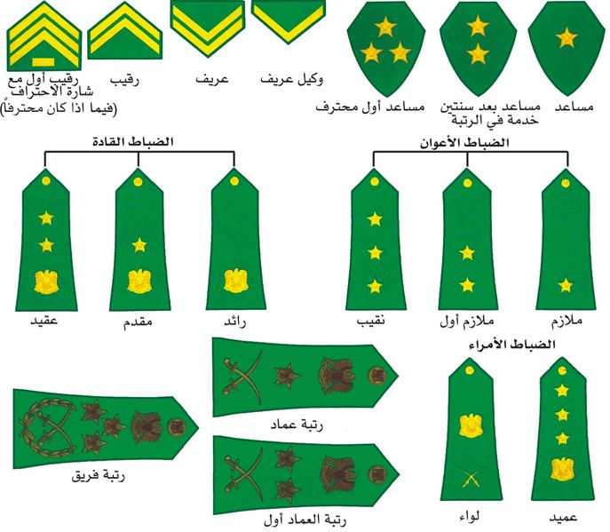 ملف:شارات ورتب القوات المسلحة السورية.jpg
