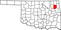 Map of Oklahoma highlighting مايز