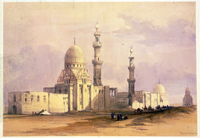 ملف:Tombs of the caliphs--Cairo-David Roberts.jpg