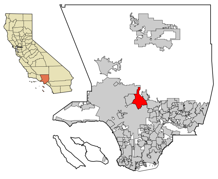 ملف:Los Angeles County California Incorporated and Unincorporated areas Glendale Highlighted 0630000.svg