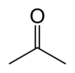 Skeletal formula of acetone