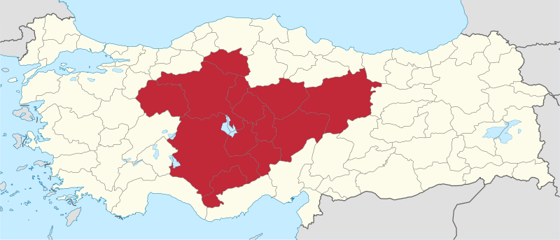 ملف:Central Anatolia Region in Turkey.svg