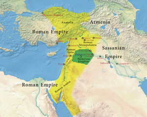 Color-coded map of the ancient Near East