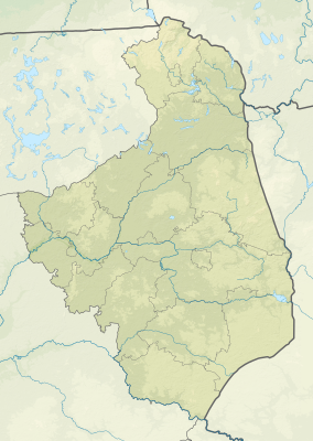 Podlaskie Voivodeship Relief location map.svg