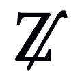 A modern form of the symbol that reflects its origin in the letter 'Z'