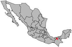 Location of Villahermosa