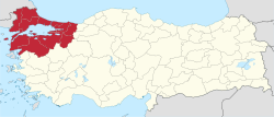 منطقة مرمرة Marmara Regionموقع