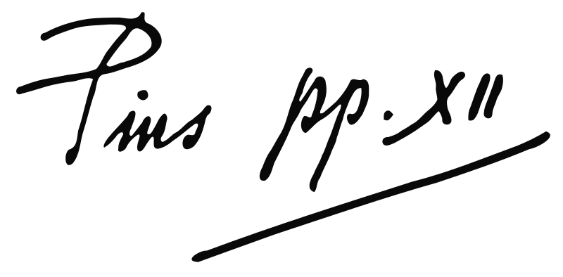 ملف:Signature of Pope Pius XII.svg