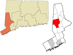 Danbury's location within the Western Connecticut Planning Region and the state of Connecticut