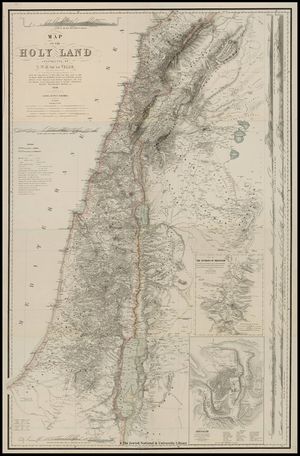 A detailed map of Palestine from the century