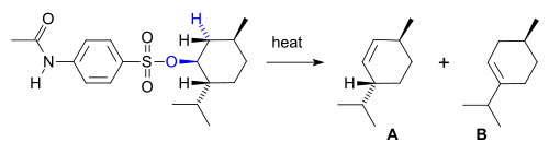 E1 elimination Nash 2008, antiperiplanar relationship in blue