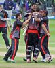 Leicestershire celebrating a victory