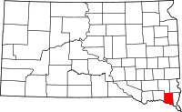 Map of South Dakota highlighting كلاي