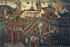 Fresco from Dunhuang depicting typical Tang architecture