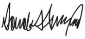 دونالد ترمپ's signature